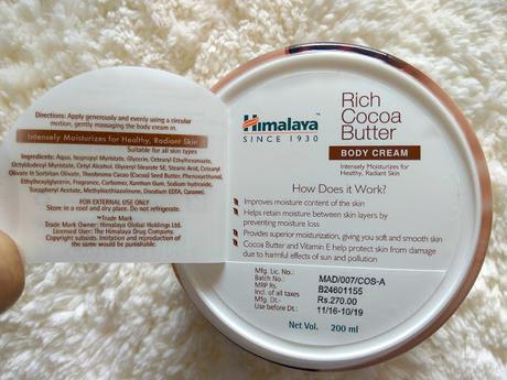 Himalaya Herbals Rich Cocoa Butter Body Cream