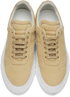 Beautifully Balanced:  Public School Beige Leather Braeburn Sneakers