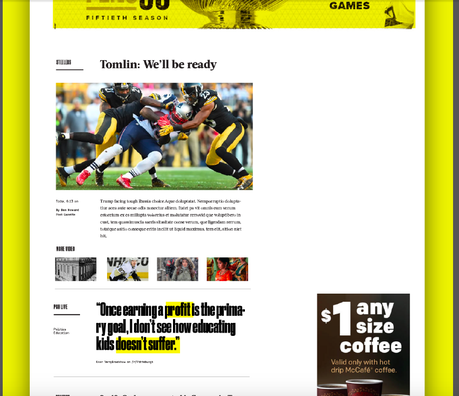 Digital Design Challenge: Those article pages move up front