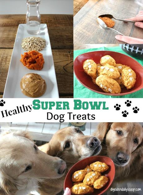 healthy homemade three ingredient super bowl dog treats