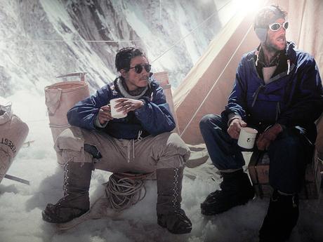 Tenzing Norgay (left) and Edmund Hillary on Mt Everest. Image: Alex Grant