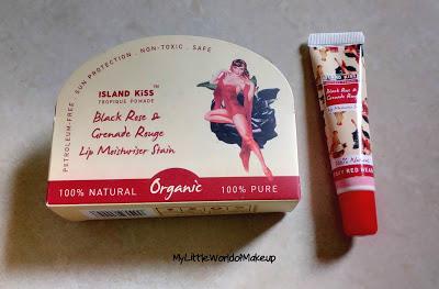 New launch - My Island Kiss Lip Moisturizer Stain in Flamingo Pink & Peonies and Black Rose & Grenade Rouge Review & Swatches