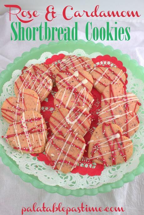 Rose and Cardamom Shortbread Cookies #FilltheCookieJar Rose and Cardamom Shortbread Cookies