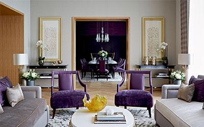 purple chairs combination