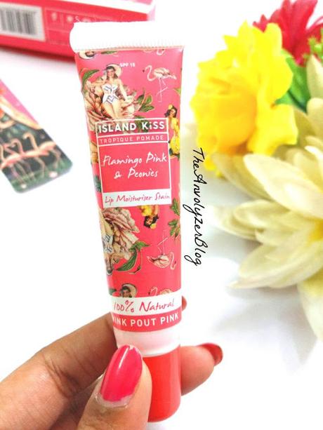 Review : Lip Moisturiser Stains by Island Kiss - Flamingo Pink and Peonies, Black Rose and Grenade Rouge