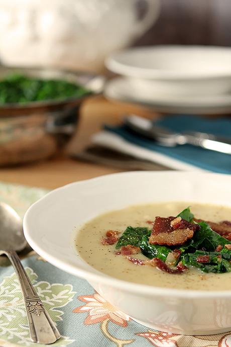 Creamy Potato Soup with Beer and Bacon