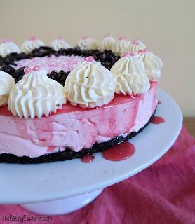 Strawberry Milkshake Oreo Cheesecake