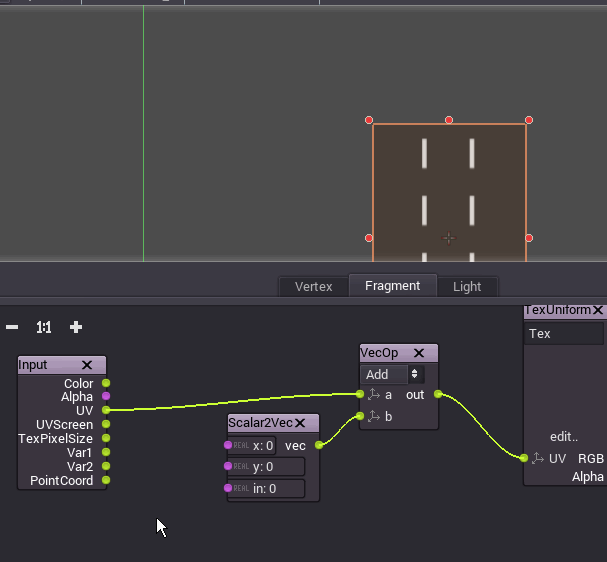 Godot Engine ShaderGraph Introduction – Scrolling a texture