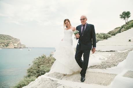 Rustic chic wedding in Folegandros | Ivana & Cale