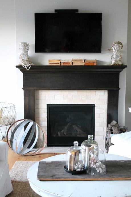 Java Stained Fireplace Mantel