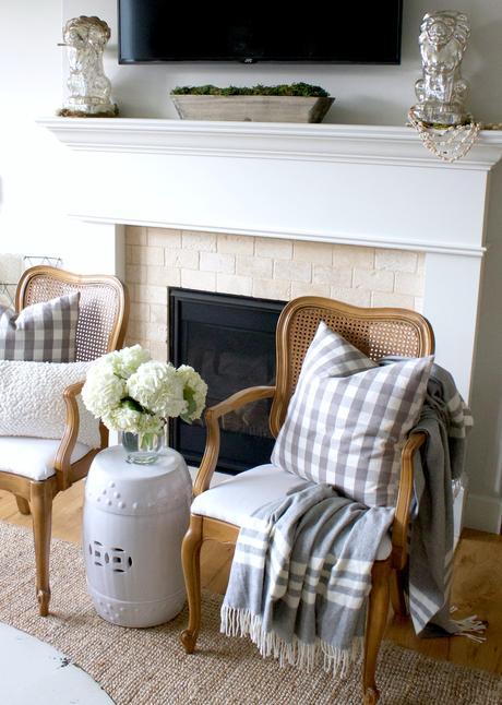 Painted White Fireplace