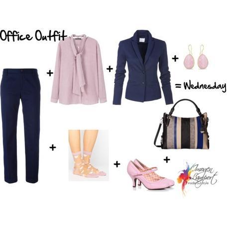 A week's worth of pants based office outfits starring sheer socks