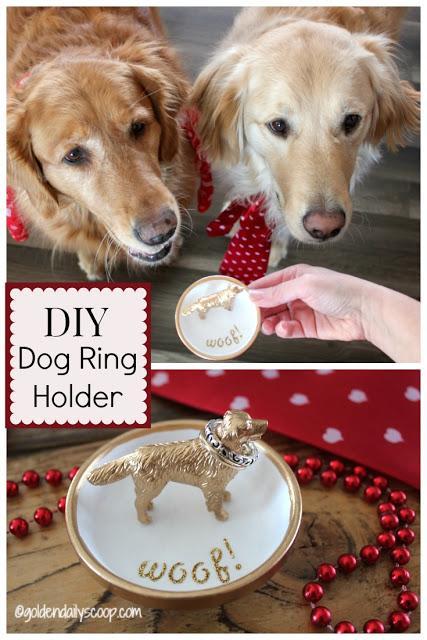 diy Valentine project dog ring holder