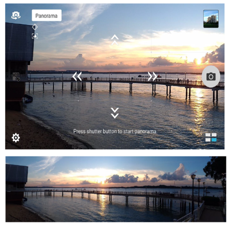 Panaroma mode on Asus Zenfone 3