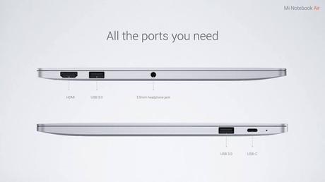Mi Notebook connectivity ports