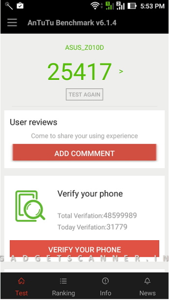 Asus ZenFone Max (2016) Review : A power packed phone Asus ZenFone Max Benchmark scores
