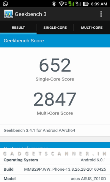 Asus ZenFone Max (2016) Review : A power packed phone Asus ZenFone Max GeekBench scores