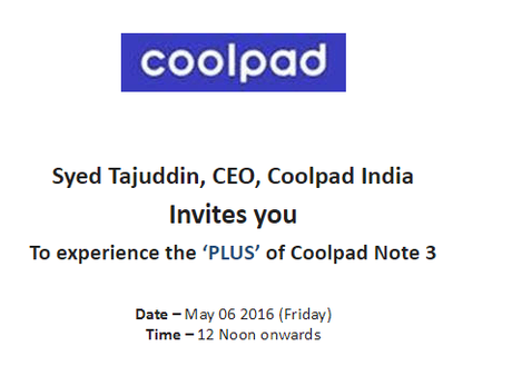 Coolpad Note 3 Plus coming to India this friday coolpad note 3 plus