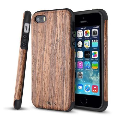 Most stylish and best iPhone cases and covers BELK Non Slip Wood case with Rubber Bumper