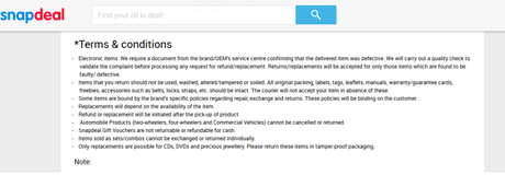 Amazon India ends return policy for mobile phones Snapdeal Return policy