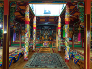 Inside a buddhist monastery