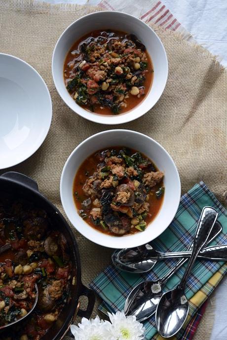 hot italian sausage kale bean paesan soup