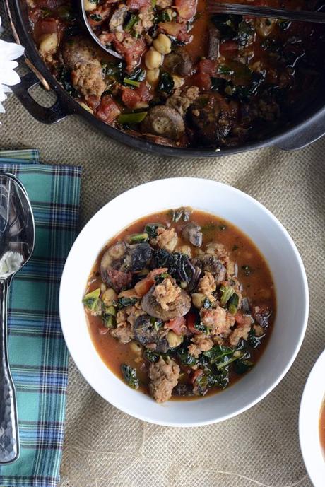 hot italian sausage kale bean paesan soup