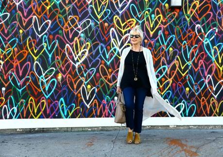 From LA, With Love… jeans and a tee with long cardigan