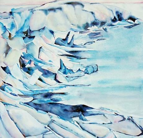 Arctic Shoreline Painting By Boston Artist Lisa Goren