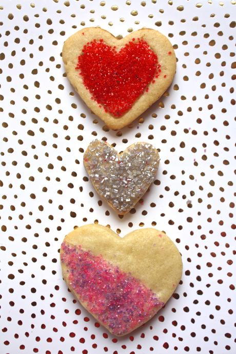 Valentine Sugar Cookie Hearts & 3 Ways to Decorate w. Sugar Crystals