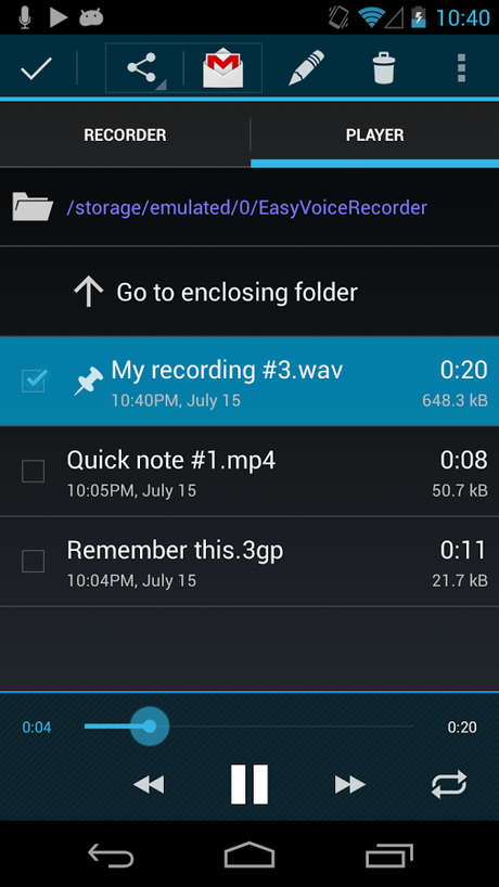 Easy Voice Recorder Pro v2.3.2 b11041 APK Easy Voice Recorder Pro - screenshot