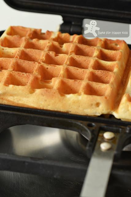 Fast and Easy Yeasted Crispy Belgian Style Waffles with NO yeasty taste