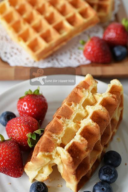 yeasted crispy Belgian waffles