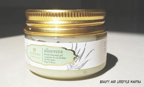 Review ll Just Herbs Aloevera Facial Massage Gel