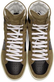 Hello Hightops:  Saint Laurent Brown Suede SL/10H Court Classic High Sneakers