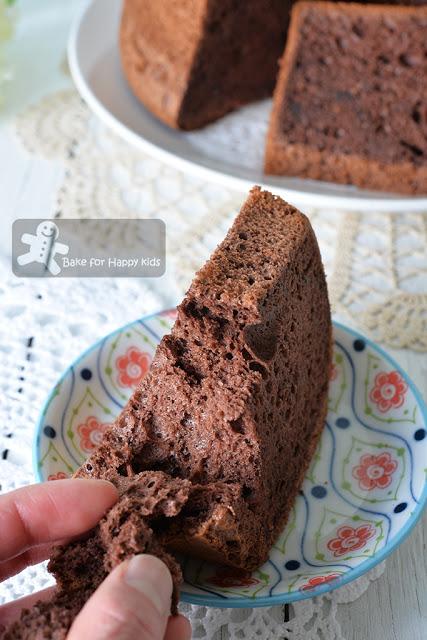 soft moist cocoa chocolate chiffon cake