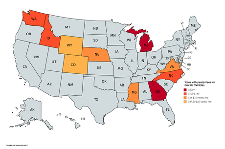 Throwing Shade at Electric Cars:  Hidden state fees