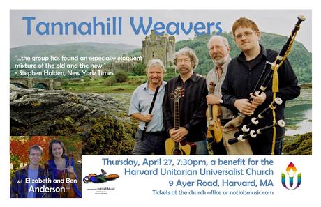 notloB Music Returns to the Roost, Tannahill Weavers to perform in Harvard April 27
