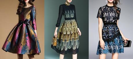 beautiful lace jacquard dresses