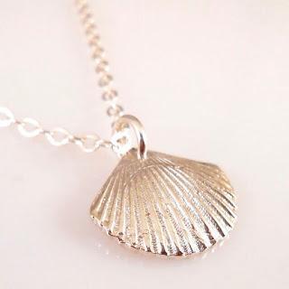 Fine Silver Shell on Sterling Silver Chain Necklace Anoth...