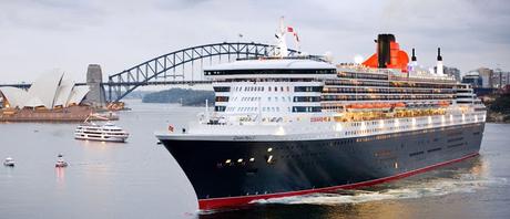 grand dames of Cruising Queen Mary 2 and Queen Elizabeth meet at Sydney Harbour