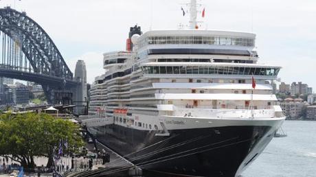 grand dames of Cruising Queen Mary 2 and Queen Elizabeth meet at Sydney Harbour
