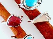 Turquoise, Thulite Rose Quartz Rings Handmade Rin...
