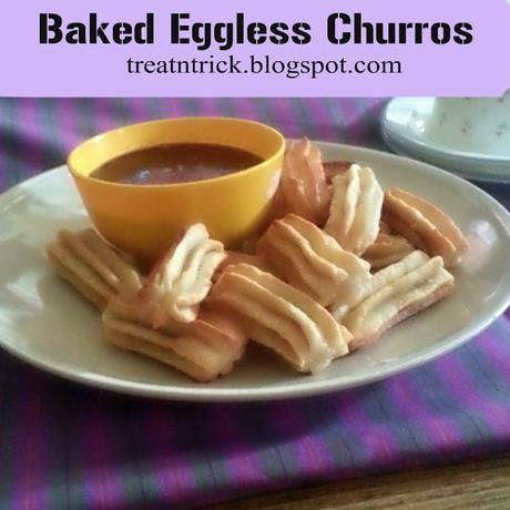 Baked Eggless Churros Recipe @ treatntrick.blogspot.com