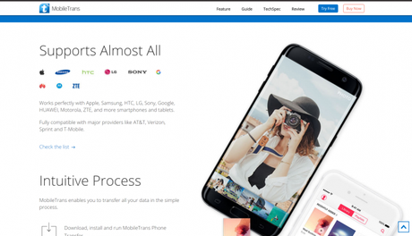 1 Click Phone to Phone Transfer – Wondershare MobileTrans Review