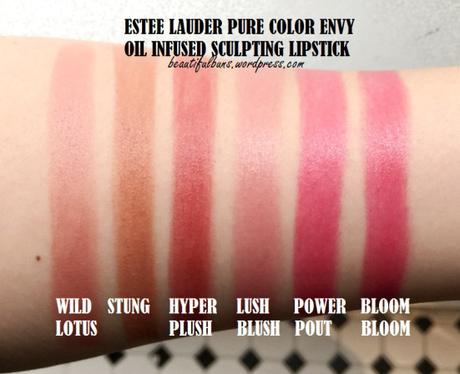 Review/Swatches: Estee Lauder Pure Color Envy Oil-Infused Sculpting Lipstick – all 12 shades!