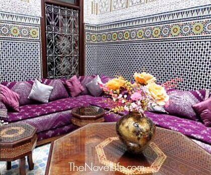 Moroccan Riad aka traditional courtyard palace remodeled into a boutique hotel