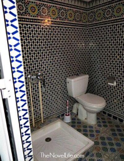 Opulent traditional European bathroom in Morocco