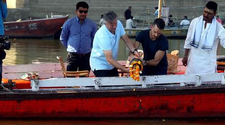 UP Elections ~ Varanasi and Steve Waugh immerses in Ganges