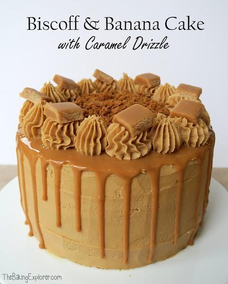 Biscoff & Banana Cake with Caramel Drizzle